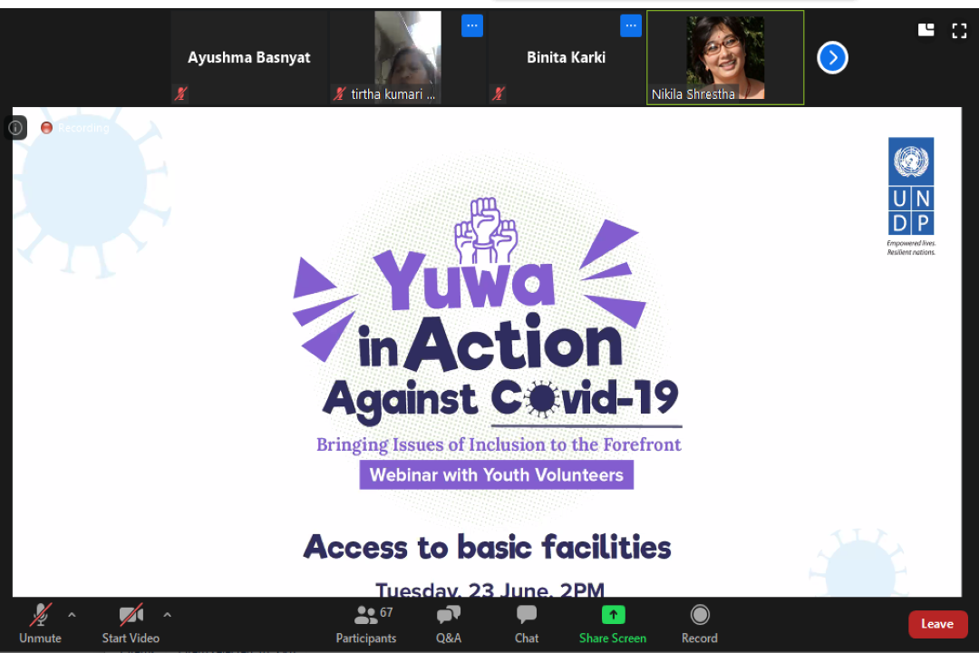 UNDP Nepal Launches Youth Webinar Series: By the Youth, For the Youth